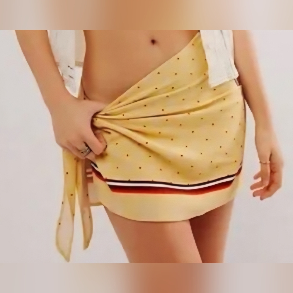 Yellow Polka Dot Swim Sarong - Picture 5 of 5